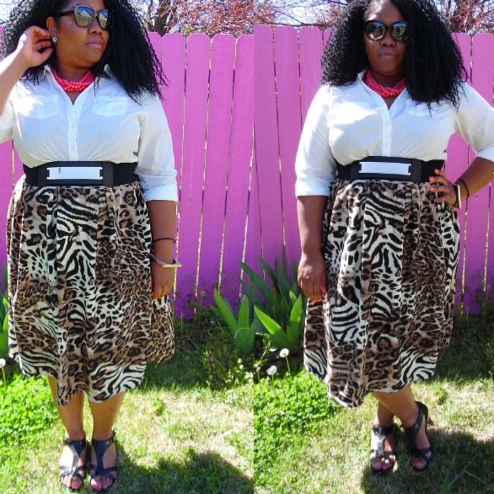 Leopard print skirt
